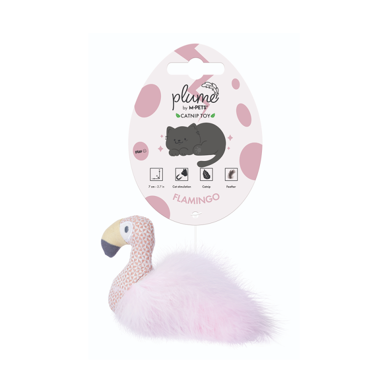 Игрушка для кошек с кошачьей мятой PLUME Фламинго