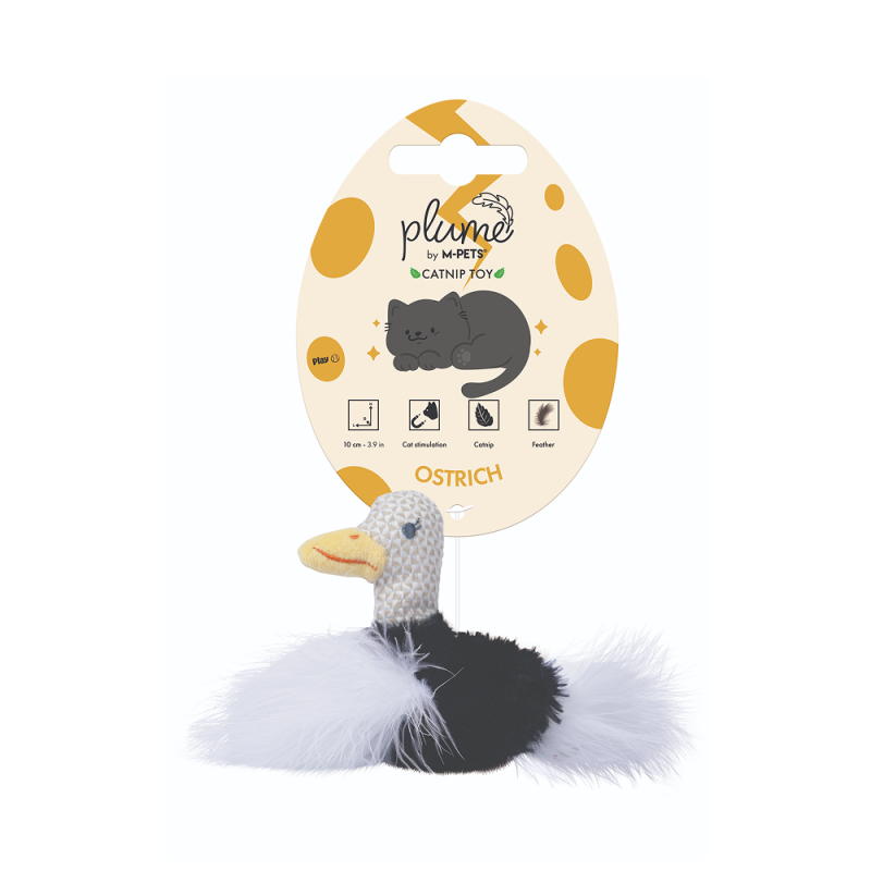 Игрушка для кошек с кошачьей мятой PLUME Страус